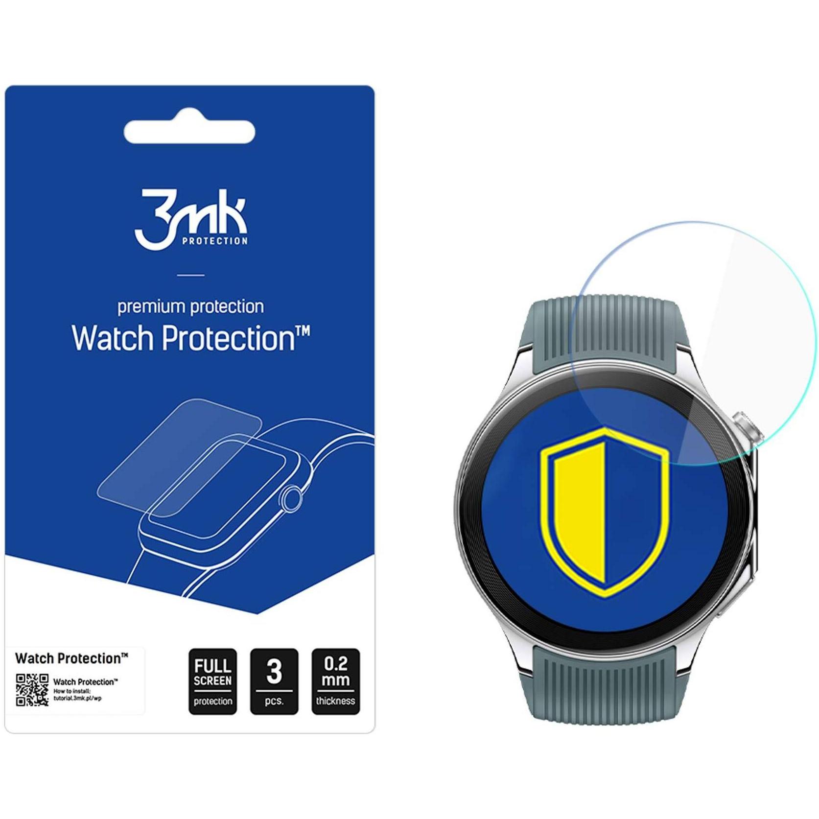 3Mk Trasparente Oneplus Watch 2 - Watch Protection Arc, Pellicola Protettiva Per Smartwatch,
