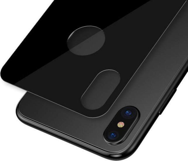 Produktbild Baseus iPhone Xs Max 03 mm Full coverage curved TGlass rear ProtectorSchwarz (1 Stück, Apple iPhone XS Max)