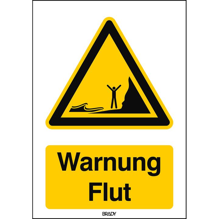 Produktbild Brady W/W060/DE368/PE-210X297-1, ISO Sicherheitskennzeichnung - Warnung Flut
