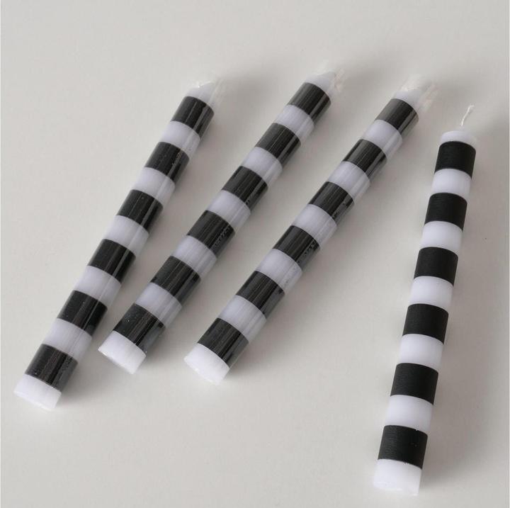 Image du produit Boltze Home Stripe Bougie bâton noir blanc 20cm 4pcs (4 pcs)