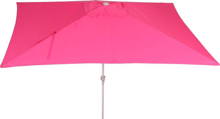 Actual product image Mendler Parasol, garden umbrella, 2x3m rectangular inclinable, polyester/aluminium 4,5kg - pink (1.92 m)