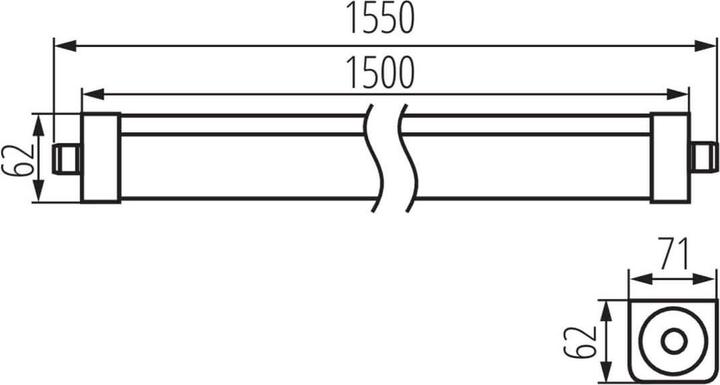 Produktbild Kanlux LED-Langfeldleuchte TP STRONG Weiss IP65 33172 (12000 lm)