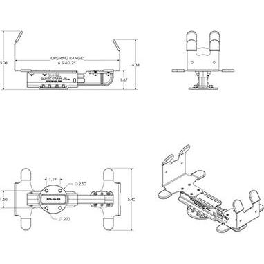 Thumbnail - RAM Mounts Vehicle Printer Mnt Citizen, Smartphone Halterung, Schwarz