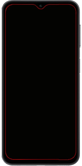 Actual product image Mobilize Black frame glass (1 Piece, Samsung Galaxy A24)