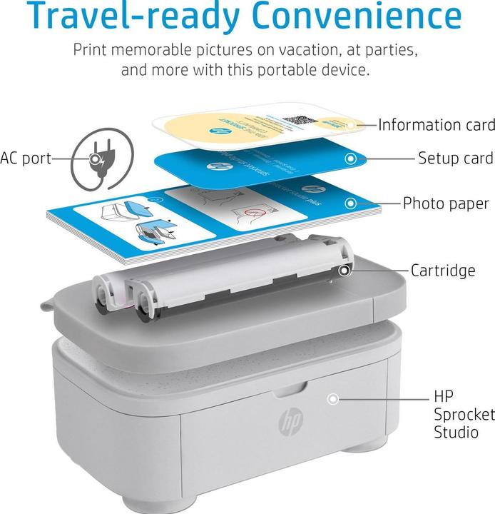 Immagine prodotto HP Stampante fotografica Sprocket Studio Plus (Termica diretta, Colore)