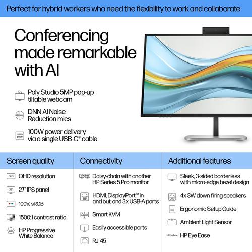 Produktbild HP 527pm Docking Display (2560 x 1440 Pixel, 27")
