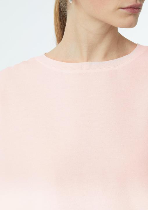 Produktbild Comma Strickpullover Semi-transparentes Feinstrickshirt mit verkürzten Ärmeln (XS)