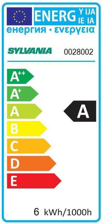 Energie-Label Sylvania ToLEDo Vintage ST64, dimmbar (E27, 250 lm, 1x)