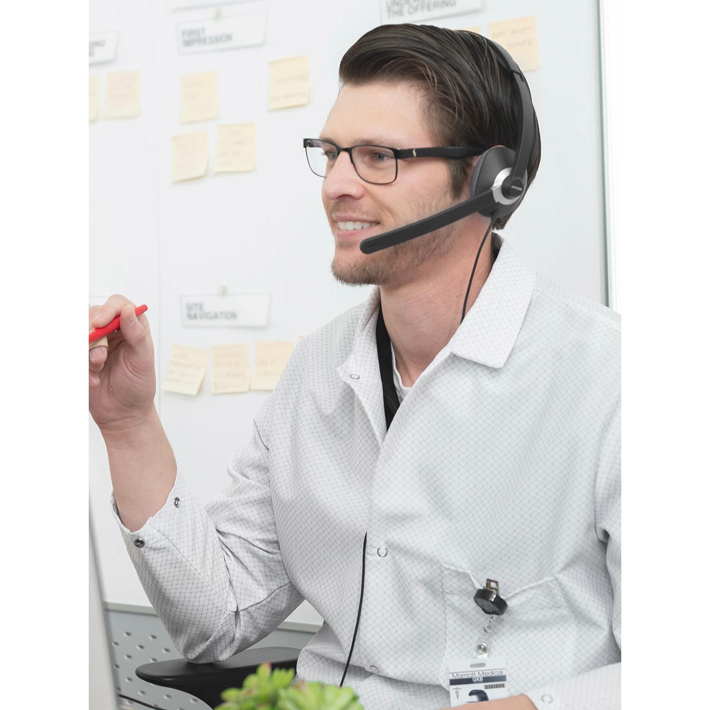 Thumbnail - Koss CS300 USB Communication Headsets, On-Ear, Wired, Microphone, Black (Kabelgebunden, USB-A), Office Headset, Schwarz