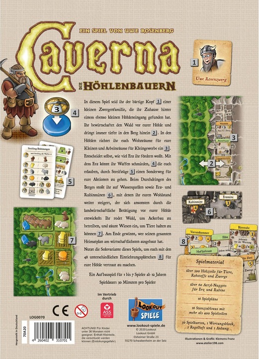 Produktbild Lookout 22160070 - Caverna - Die Höhlenbauern (DE-Ausgabe) (Deutsch)