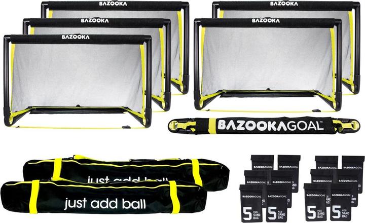 Actual product image BazookaGoal 6-match day set artificial turf pitch