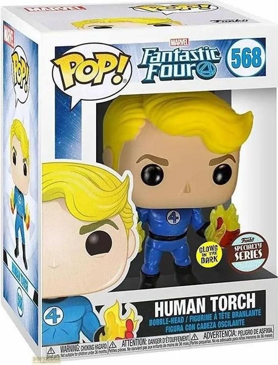 Actual product image Funko Fantastic 4 - 568 - Human torch - Special Edition Marvel