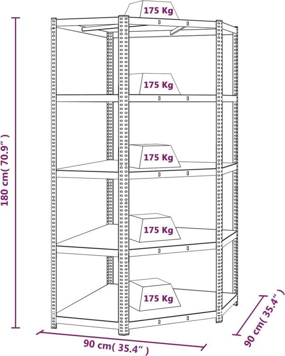 Produktbild vidaXL Regal