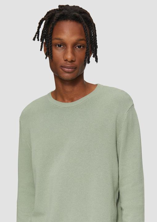 Produktbild S.Oliver Strickpullover Strickpullover mit Rippstruktur (L)