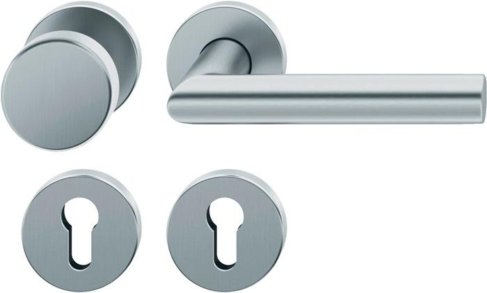 Image du produit FSB Garniture à rosette 12 1076 acier inoxydable F69 rond PZ DIN gauche / droite plat D/K (Poignée de porte)