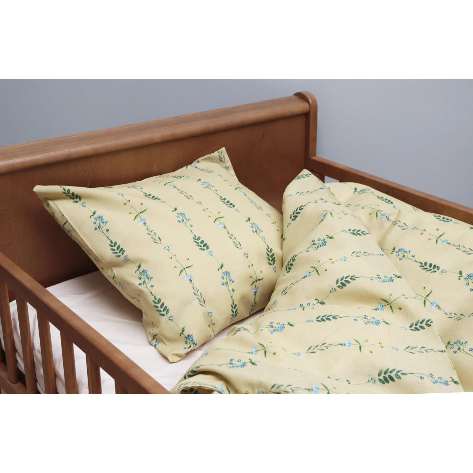 By Mats, Kinderbett Zubehör, Bed Linen Junior Size 100 x 140 cm - Flower Stripe (MAT115)