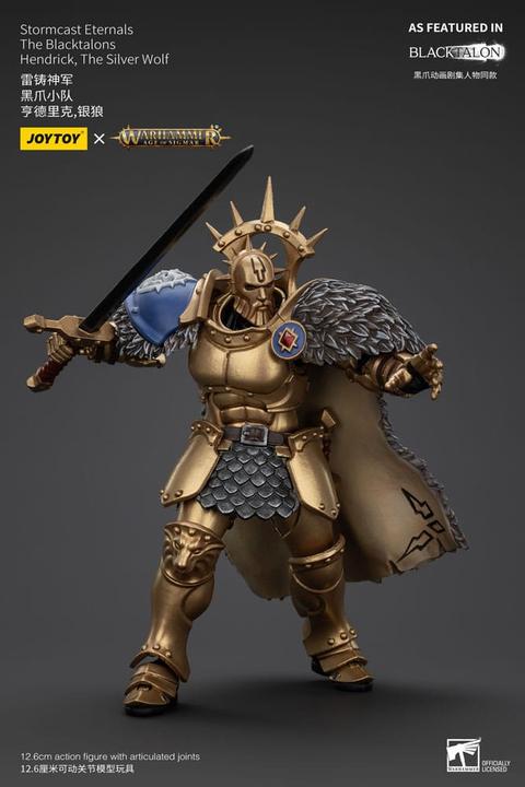 Actual product image Joy Toy Warhammer Age of Sigmar action figure Stormcast Eternals The Blacktalons Hendrick The Silver Wolf