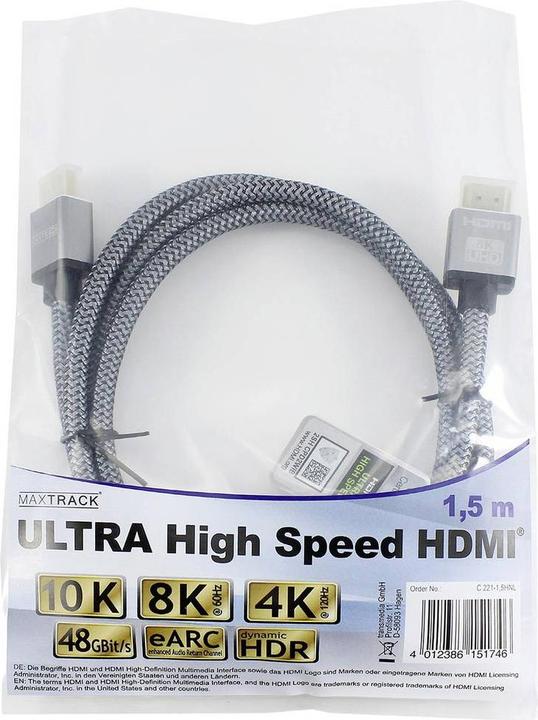 Actual product image Maxtrack HDMI – HDMI (1.50 m, HDMI, 2.1)