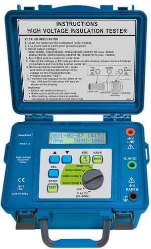 Produktbild Peaktech 2680 A - Isolationsmessgeraet Hochspannung bis 5000 V 1 TOhm (CAT IV 600V)