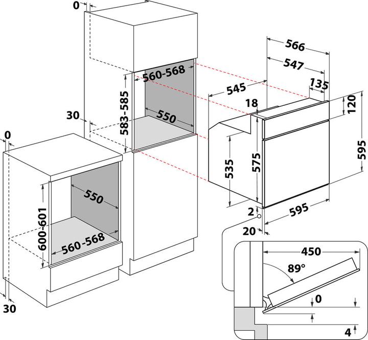 Produktbild Indesit IFVR 800 H AV Elektrobackofen 65 L Hafer A