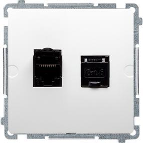 Kontakt Ansprechpartner Simonas Lizdas Computersteckdose BASIC 2xRJ45 cat.6 MODULUS mit weissem BM62.01/11 (U/UTP, CAT6) (BM62.01/11)