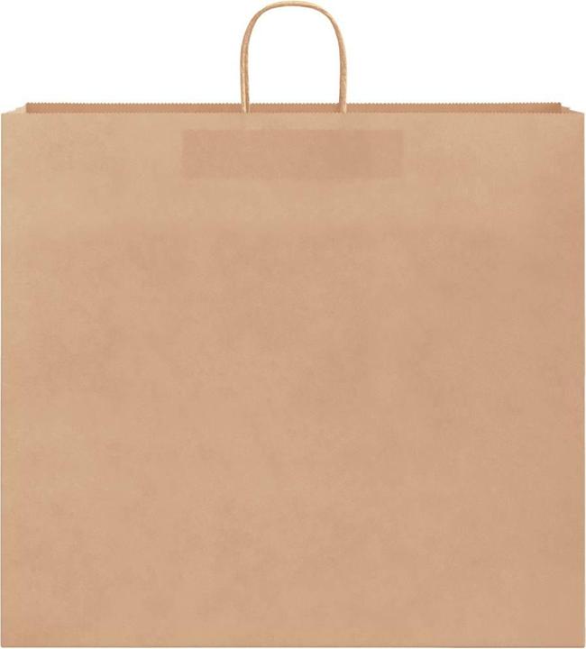 Produktbild VidaXL Kraftpapiertüten 250 Stk. mit Henkel Braun 54x15x49 cm Papiertüte (Geschenktüte, 250 x)