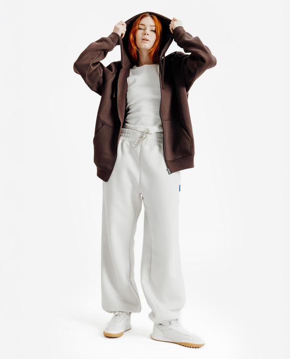 Image du produit Decathlon Sweat zippé mixte, Elementals, marron (XS)