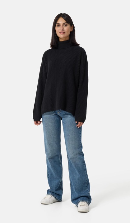 Produktbild Cash-Mere Wolle Kaschmir Oversize Style Rollkragen Pullover (XS)