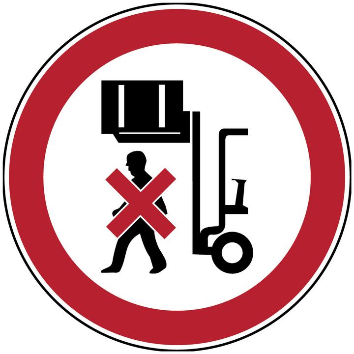 Produktbild Brady PIC 215-DIA 200-B7541, Verbotsschilder - Nicht unter angehobene Last treten