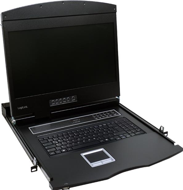 Image du produit LogiLink Console KVM LCD avec écran TFT 19" et clavier (FR)