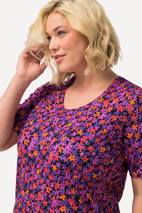 Produktbild Ulla Popken Shirt, gemustert, Rundhals, Halbarm (68)