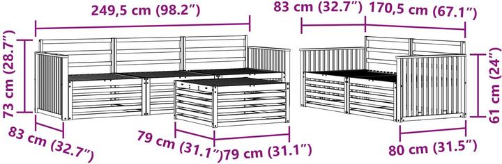 Produktbild vidaXL Outdoor-Sofa