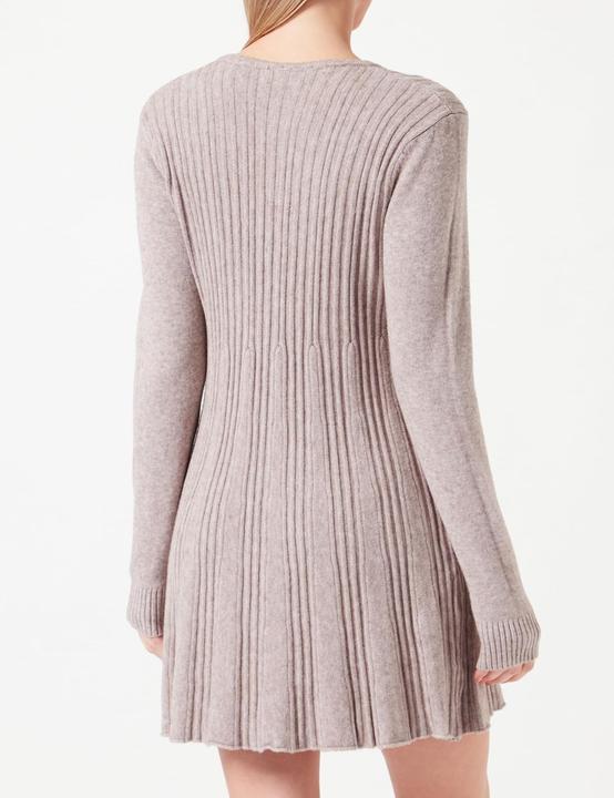 Actual product image Kraimod V-Neck Front Round Back Mini Dress with All-Over Design and Long Sleeves (34)