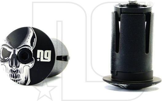 NG Sports Embouts de guidon Road, à visser, aluminium, 18-21mm, Skull Edition, matte black