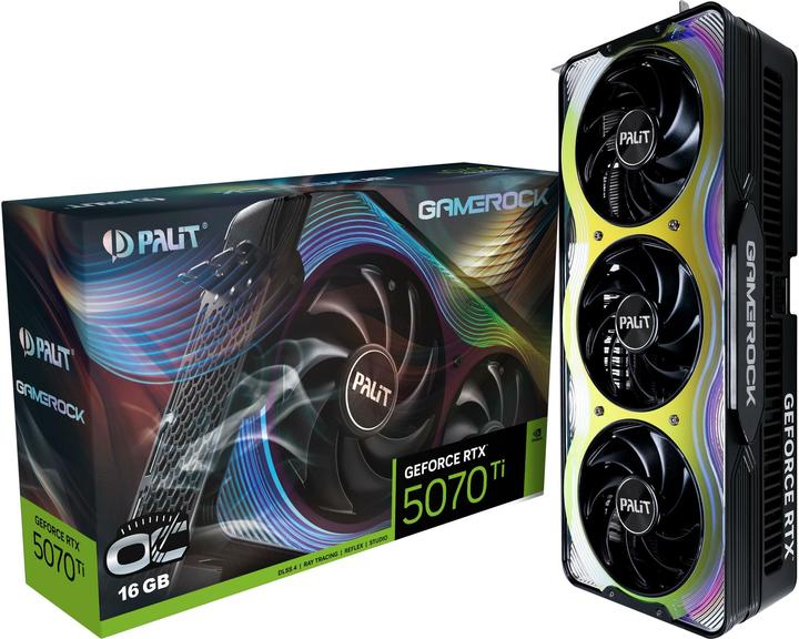 Produktbild XpertVision Palit RTX5070TI GameRock OC 16GB GDDR7 HDMI 3xDP (16 GB)