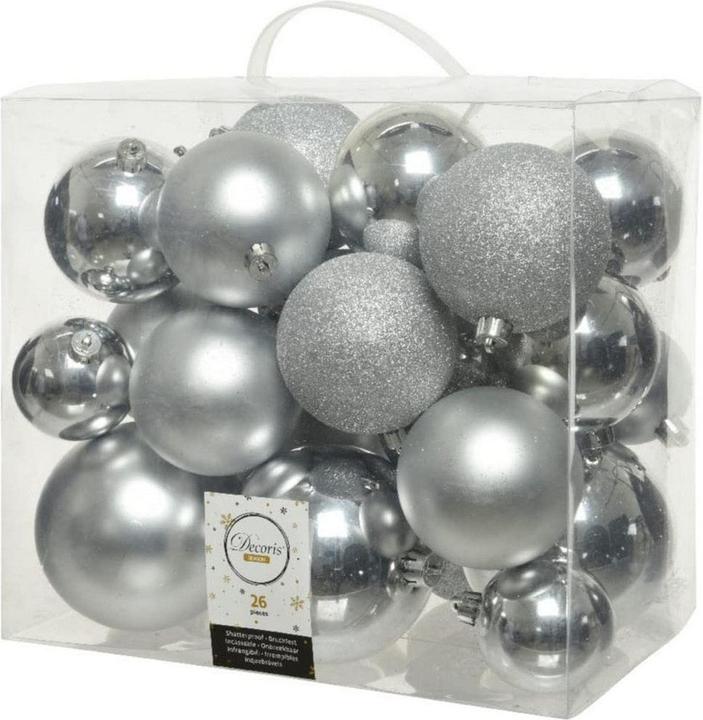 Decoris Weihnachtsbaumkugeln (26-part)