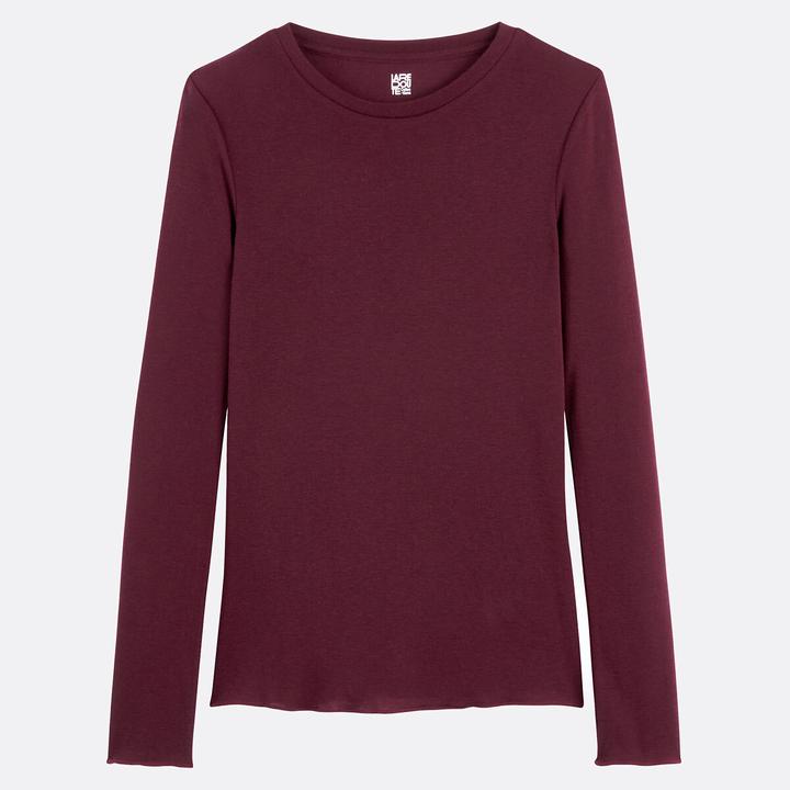 Immagine prodotto La Redoute Collections Langarm-Shirt mit rundem Ausschnitt (S)