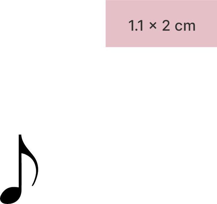 Image du produit minink Tatouage temporaire - Note de musique remplie