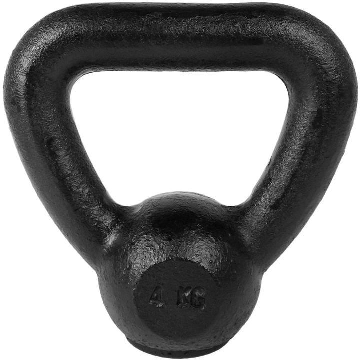 Immagine prodotto Tunturi Gusseisen Kettlebell mit Gummi Boden 4 kg (1 x 4 kg)