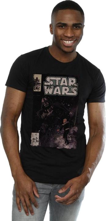 Actual product image Star Wars Mens Darth Vader Duel Comic T-Shirt (XXL)