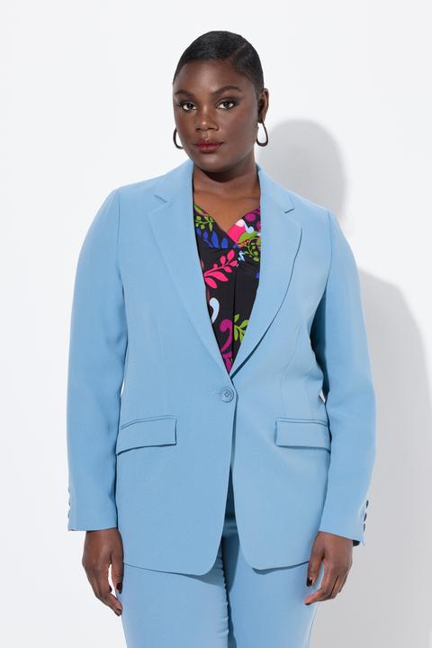 Produktbild Ulla Popken Blazer, Acetat, Reverskragen, Knopfverschluss (52)