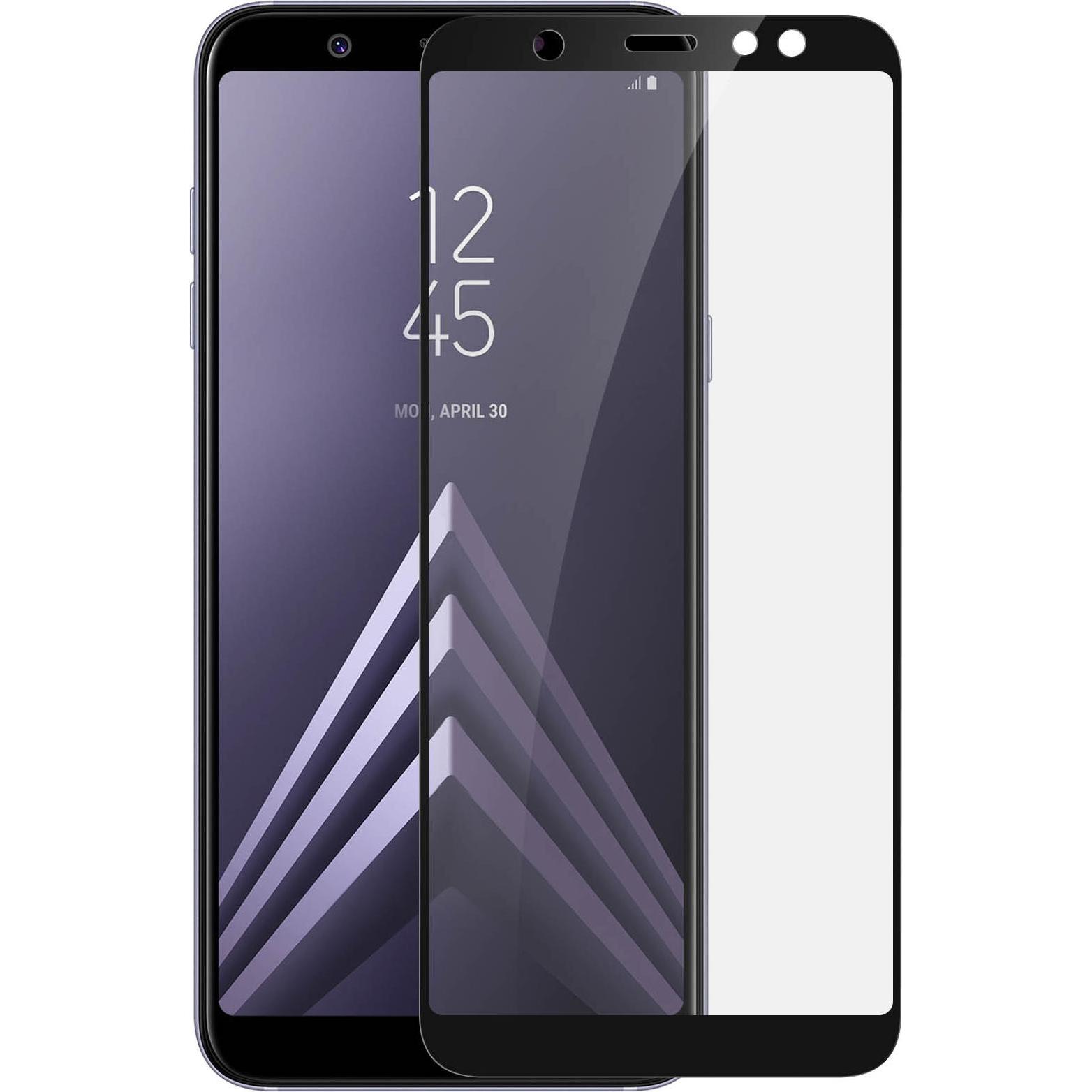 Avizar Edge to Edge Bildschirmschutz, Display Folie (1 Stück, Samsung Galaxy A6+), Smartphone Schutzfolie, Schwarz
