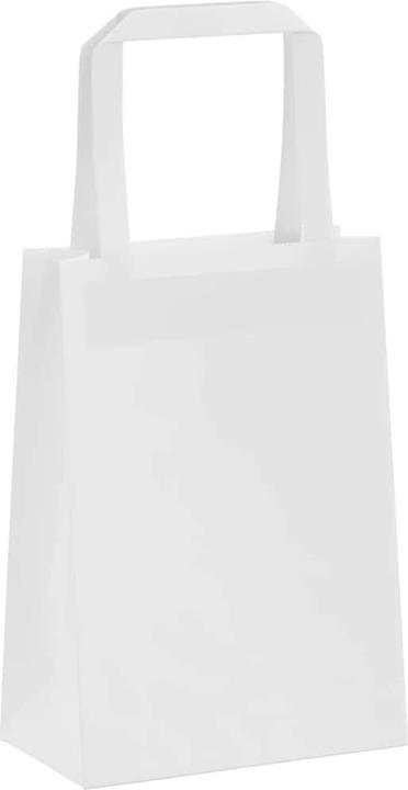 Actual product image VidaXL Kraft paper bags 250 pcs. with handle white 15x8x21 cm paper bag (Gift bag, 250 x)