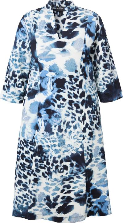 Produktbild Ulla Popken Punto-Kleid, Leomuster, Kelchkragen, 3/4-Arm (50, 52)