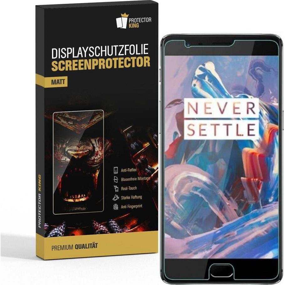 Protectorking 6x Premium Displayschutzfolie Matt Entspiegelt (6 Stück, OnePlus 3), Smartphone Schutzfolie