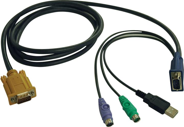 Actual product image Eaton USB/PS2 Combo Cable for NetDirector KVM Switches B020-U08/U16 and KVM B022-U16 6 ft.
