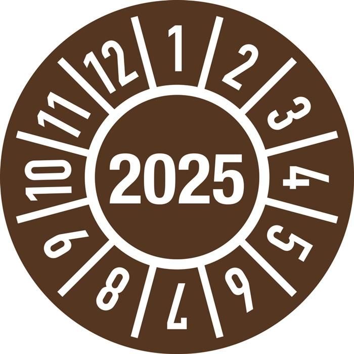 Actual product image HP Autozubehör One-year inspection sticker Ø 15 mm year 2025 with months foil