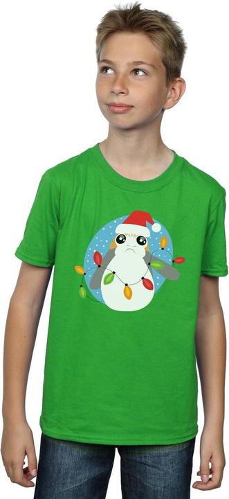 Immagine prodotto Star Wars The Last Jedi Porg Christmas Lights Maglietta Ragazzi (152, 158)