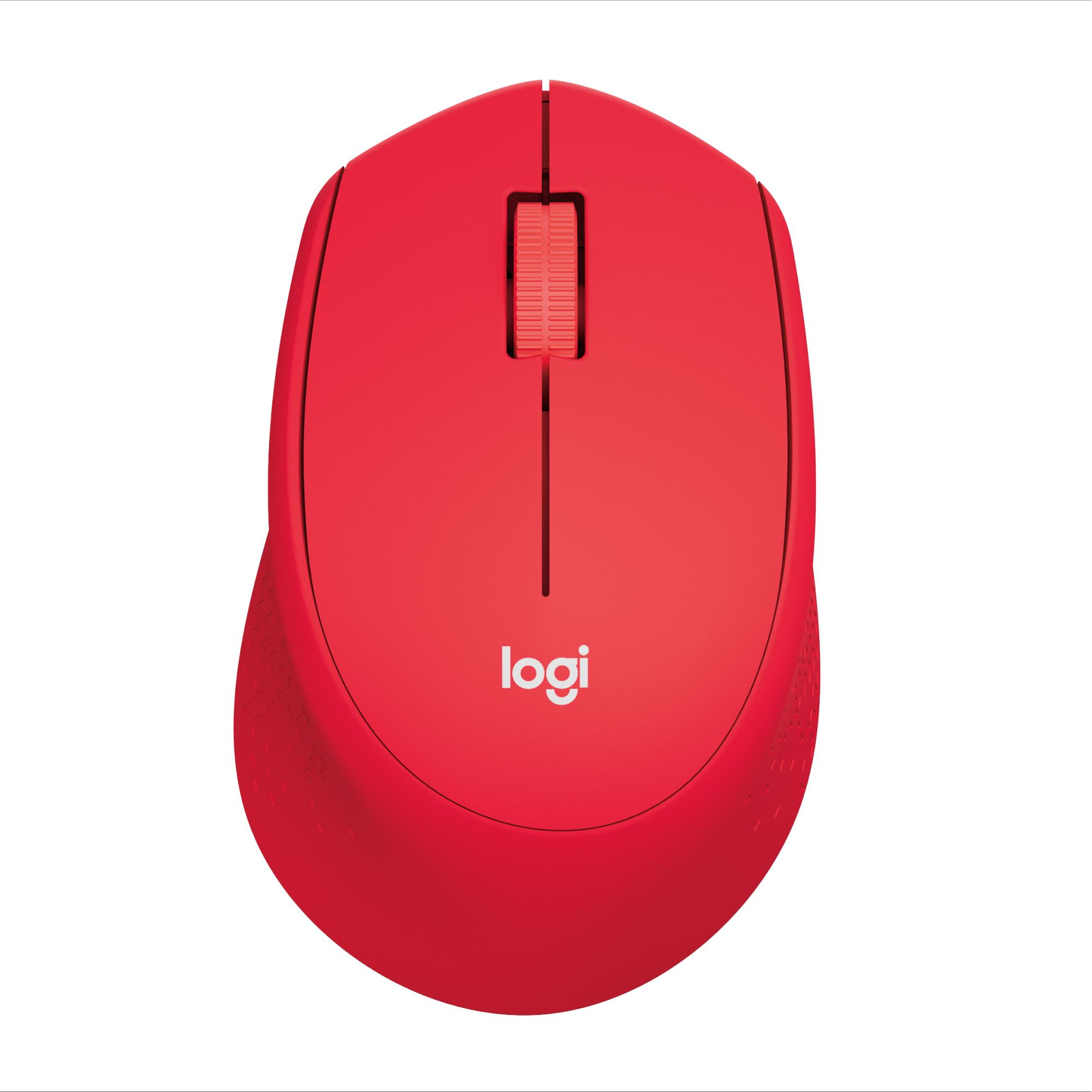 Logitech M330 Silent Plus (Kabellos), Maus, Rot