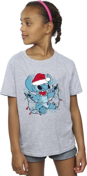 Image du produit Disney - T-shirt LILO AND STITCH CHRISTMAS LIGHTS SKETCH - Fille (152, 158)